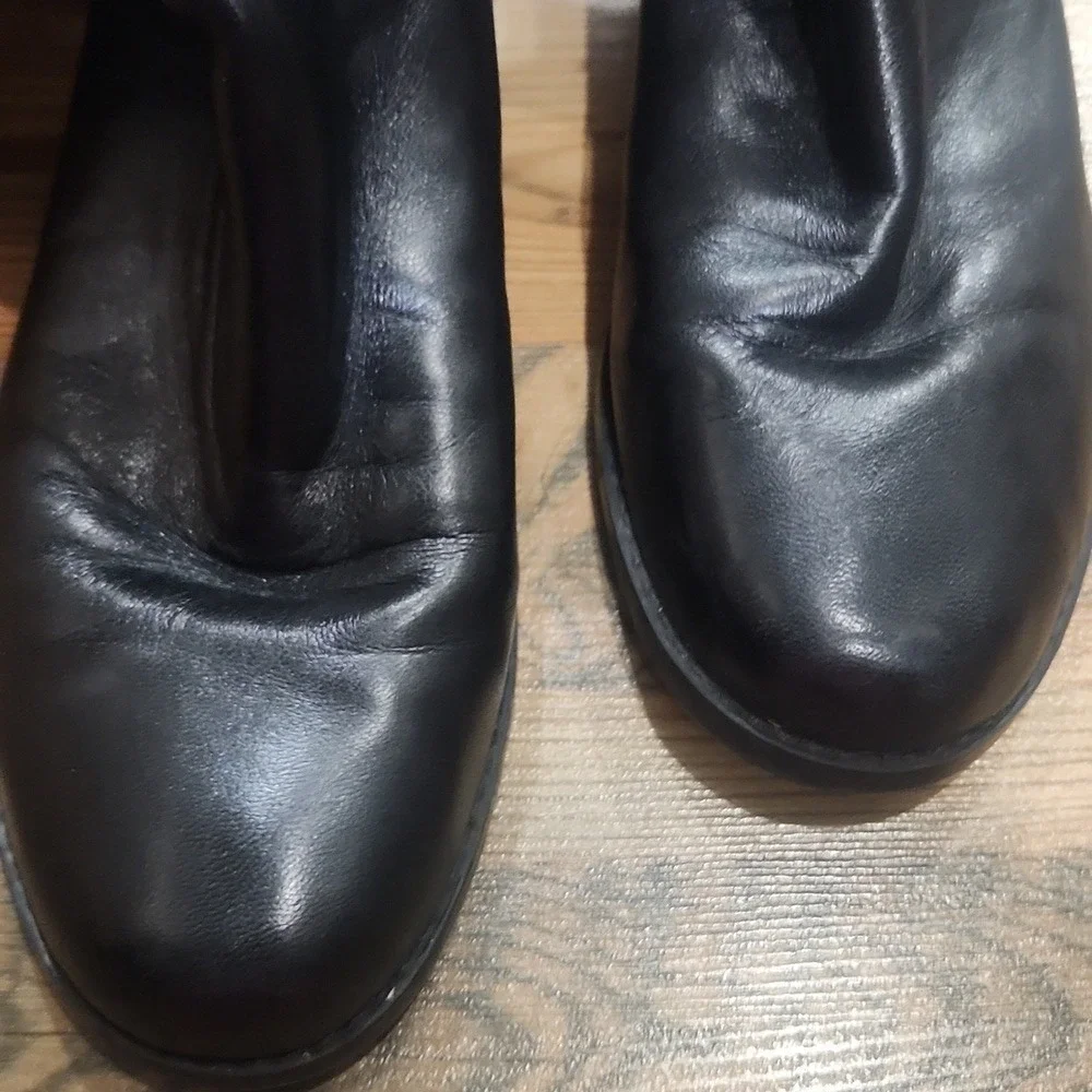 Stuart Weitzman 5050 Over The Knee Leather Boot Black Iconic Stretchy Luxury 8.5